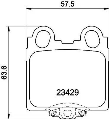 Bremsbelagsatz, Scheibenbremse HELLA 8DB 355 011-591 Bild Bremsbelagsatz, Scheibenbremse HELLA 8DB 355 011-591
