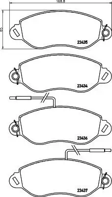 Bremsbelagsatz, Scheibenbremse HELLA 8DB 355 010-531 Bild Bremsbelagsatz, Scheibenbremse HELLA 8DB 355 010-531