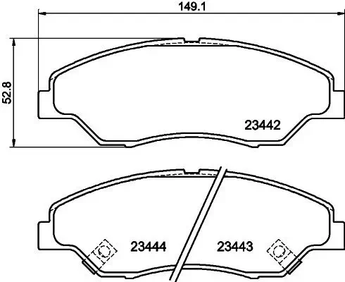 Bremsbelagsatz, Scheibenbremse HELLA 8DB 355 009-701