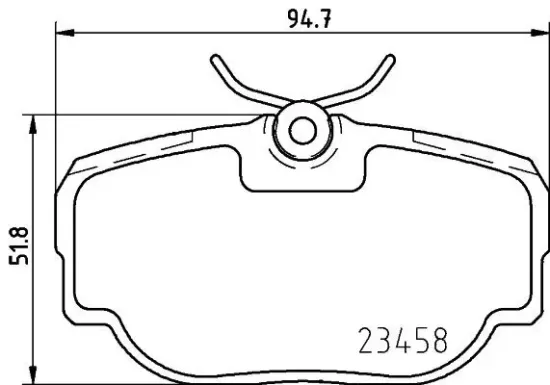 Bremsbelagsatz, Scheibenbremse Hinterachse HELLA 8DB 355 009-541 Bild Bremsbelagsatz, Scheibenbremse Hinterachse HELLA 8DB 355 009-541