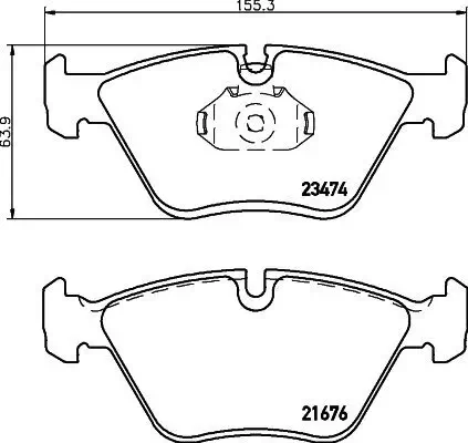 Bremsbelagsatz, Scheibenbremse HELLA 8DB 355 009-651