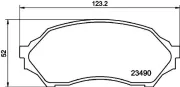 Bremsbelagsatz, Scheibenbremse HELLA 8DB 355 017-281