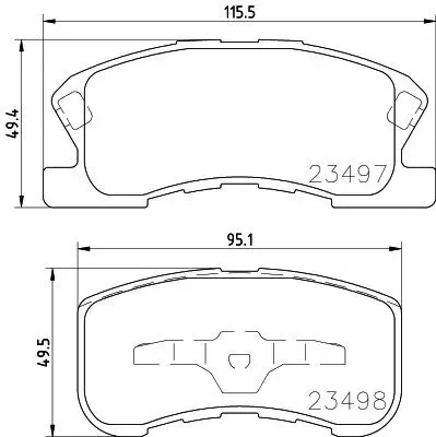 Bremsbelagsatz, Scheibenbremse HELLA 8DB 355 017-111 Bild Bremsbelagsatz, Scheibenbremse HELLA 8DB 355 017-111