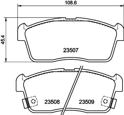 Bremsbelagsatz, Scheibenbremse HELLA 8DB 355 009-631