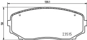Bremsbelagsatz, Scheibenbremse HELLA 8DB 355 037-911