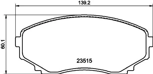 Bremsbelagsatz, Scheibenbremse HELLA 8DB 355 009-641