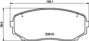 Bremsbelagsatz, Scheibenbremse HELLA 8DB 355 032-941