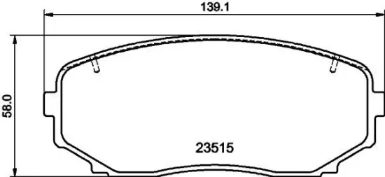 Bremsbelagsatz, Scheibenbremse HELLA 8DB 355 032-941 Bild Bremsbelagsatz, Scheibenbremse HELLA 8DB 355 032-941