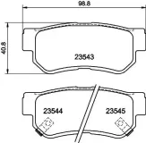 Bremsbelagsatz, Scheibenbremse HELLA 8DB 355 009-971