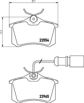 Bremsbelagsatz, Scheibenbremse HELLA 8DB 355 018-601 Bild Bremsbelagsatz, Scheibenbremse HELLA 8DB 355 018-601