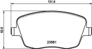 Bremsbelagsatz, Scheibenbremse HELLA 8DB 355 018-801