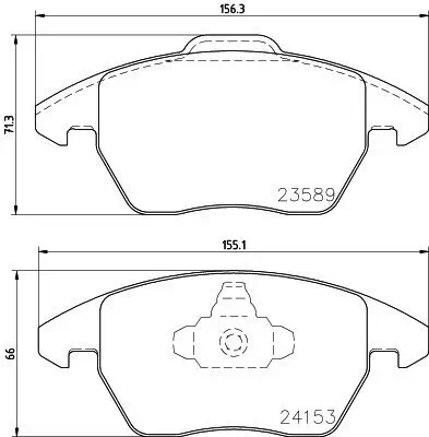 Bremsbelagsatz, Scheibenbremse HELLA 8DB 355 011-811 Bild Bremsbelagsatz, Scheibenbremse HELLA 8DB 355 011-811