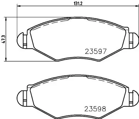 Bremsbelagsatz, Scheibenbremse HELLA 8DB 355 009-411