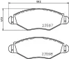 Bremsbelagsatz, Scheibenbremse HELLA 8DB 355 009-411