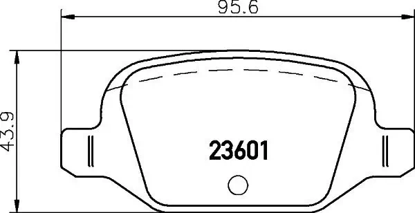 Bremsbelagsatz, Scheibenbremse HELLA 8DB 355 009-551