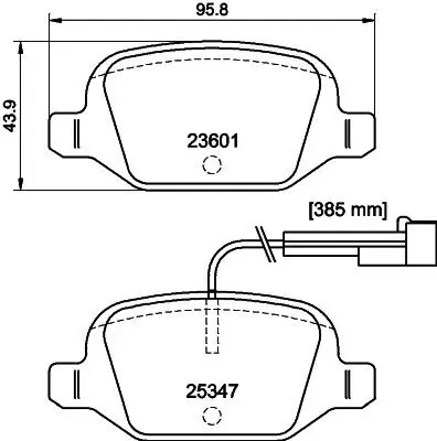 Bremsbelagsatz, Scheibenbremse HELLA 8DB 355 031-561