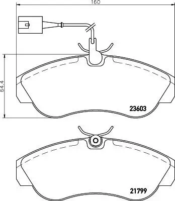 Bremsbelagsatz, Scheibenbremse HELLA 8DB 355 018-791