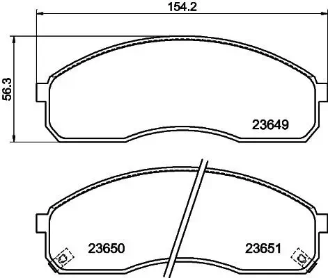 Bremsbelagsatz, Scheibenbremse HELLA 8DB 355 009-601 Bild Bremsbelagsatz, Scheibenbremse HELLA 8DB 355 009-601