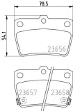 Bremsbelagsatz, Scheibenbremse HELLA 8DB 355 010-521