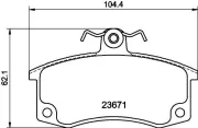 Bremsbelagsatz, Scheibenbremse HELLA 8DB 355 010-341