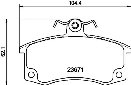 Bremsbelagsatz, Scheibenbremse HELLA 8DB 355 010-341 Bild Bremsbelagsatz, Scheibenbremse HELLA 8DB 355 010-341