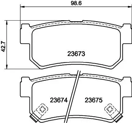 Bremsbelagsatz, Scheibenbremse HELLA 8DB 355 012-501 Bild Bremsbelagsatz, Scheibenbremse HELLA 8DB 355 012-501