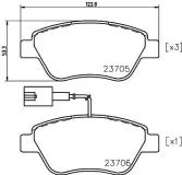 Bremsbelagsatz, Scheibenbremse HELLA 8DB 355 018-821