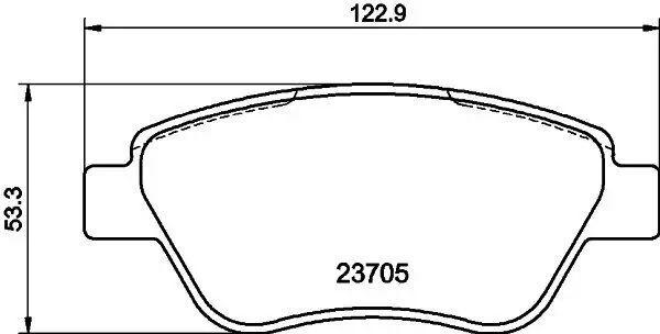 Bremsbelagsatz, Scheibenbremse HELLA 8DB 355 011-871