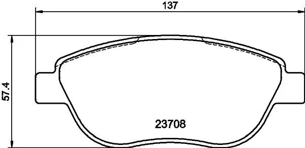 Bremsbelagsatz, Scheibenbremse HELLA 8DB 355 011-331