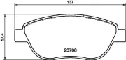 Bremsbelagsatz, Scheibenbremse HELLA 8DB 355 011-331