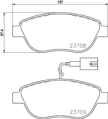 Bremsbelagsatz, Scheibenbremse HELLA 8DB 355 015-791 Bild Bremsbelagsatz, Scheibenbremse HELLA 8DB 355 015-791