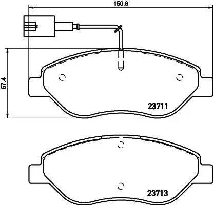 Bremsbelagsatz, Scheibenbremse HELLA 8DB 355 020-561