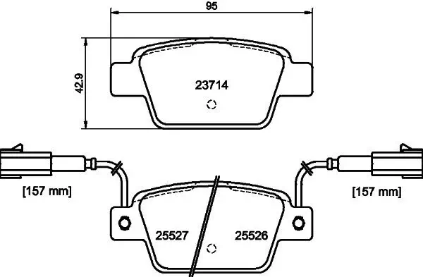 Bremsbelagsatz, Scheibenbremse HELLA 8DB 355 020-181