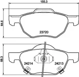 Bremsbelagsatz, Scheibenbremse HELLA 8DB 355 010-831