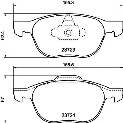 Bremsbelagsatz, Scheibenbremse HELLA 8DB 355 011-191 Bild Bremsbelagsatz, Scheibenbremse HELLA 8DB 355 011-191
