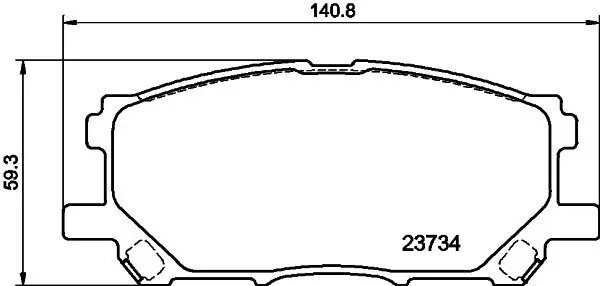 Bremsbelagsatz, Scheibenbremse HELLA 8DB 355 010-071