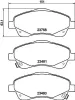 Bremsbelagsatz, Scheibenbremse Vorderachse HELLA 8DB 355 017-321 Bild Bremsbelagsatz, Scheibenbremse Vorderachse HELLA 8DB 355 017-321
