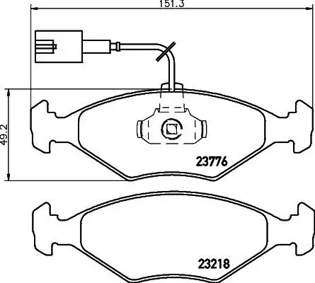 Bremsbelagsatz, Scheibenbremse HELLA 8DB 355 008-811