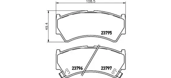 Bremsbelagsatz, Scheibenbremse HELLA 8DB 355 017-031 Bild Bremsbelagsatz, Scheibenbremse HELLA 8DB 355 017-031