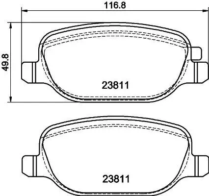 Bremsbelagsatz, Scheibenbremse HELLA 8DB 355 043-931