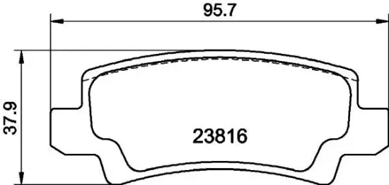 Bremsbelagsatz, Scheibenbremse HELLA 8DB 355 010-841 Bild Bremsbelagsatz, Scheibenbremse HELLA 8DB 355 010-841