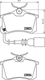 Bremsbelagsatz, Scheibenbremse HELLA 8DB 355 010-781