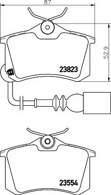 Bremsbelagsatz, Scheibenbremse HELLA 8DB 355 010-781 Bild Bremsbelagsatz, Scheibenbremse HELLA 8DB 355 010-781