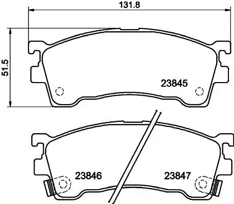 Bremsbelagsatz, Scheibenbremse HELLA 8DB 355 006-621