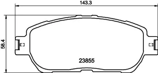 Bremsbelagsatz, Scheibenbremse Vorderachse HELLA 8DB 355 014-441 Bild Bremsbelagsatz, Scheibenbremse Vorderachse HELLA 8DB 355 014-441