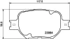 Bremsbelagsatz, Scheibenbremse HELLA 8DB 355 010-201 Bild Bremsbelagsatz, Scheibenbremse HELLA 8DB 355 010-201