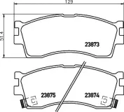 Bremsbelagsatz, Scheibenbremse HELLA 8DB 355 010-251