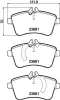Bremsbelagsatz, Scheibenbremse Vorderachse HELLA 8DB 355 010-331 Bild Bremsbelagsatz, Scheibenbremse Vorderachse HELLA 8DB 355 010-331