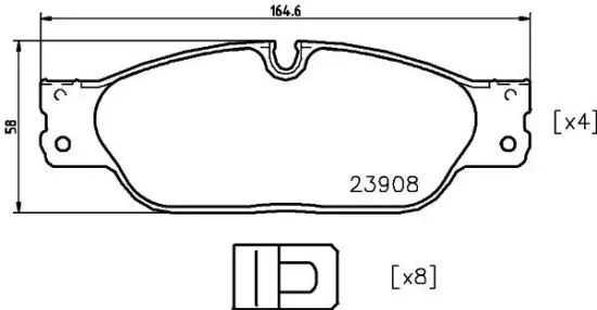 Bremsbelagsatz, Scheibenbremse HELLA 8DB 355 012-251 Bild Bremsbelagsatz, Scheibenbremse HELLA 8DB 355 012-251
