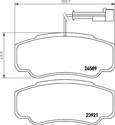 Bremsbelagsatz, Scheibenbremse HELLA 8DB 355 013-511 Bild Bremsbelagsatz, Scheibenbremse HELLA 8DB 355 013-511